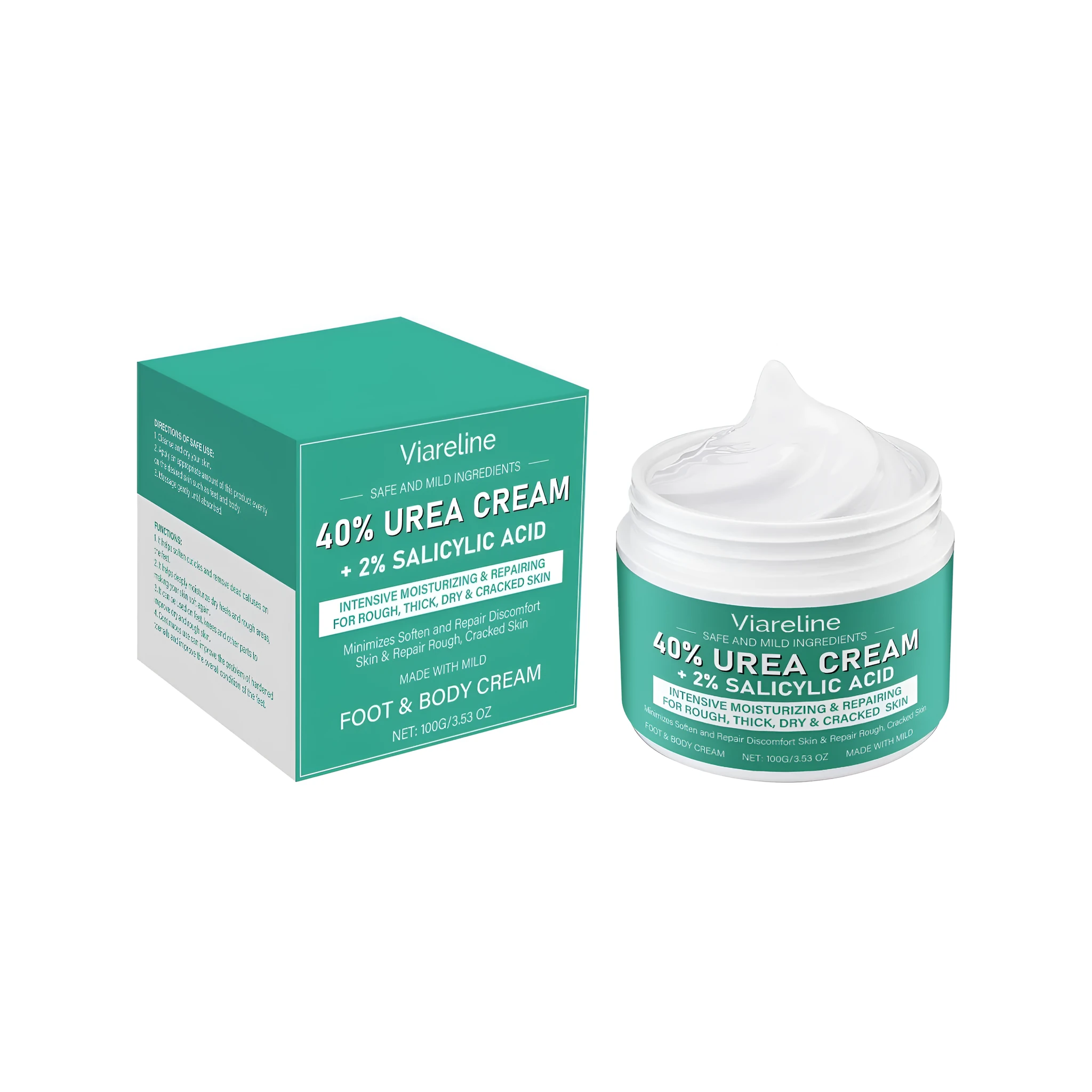 Salicylic acid moisturizing foot cream 100g tube with urea and glycerin for dry cracked feet