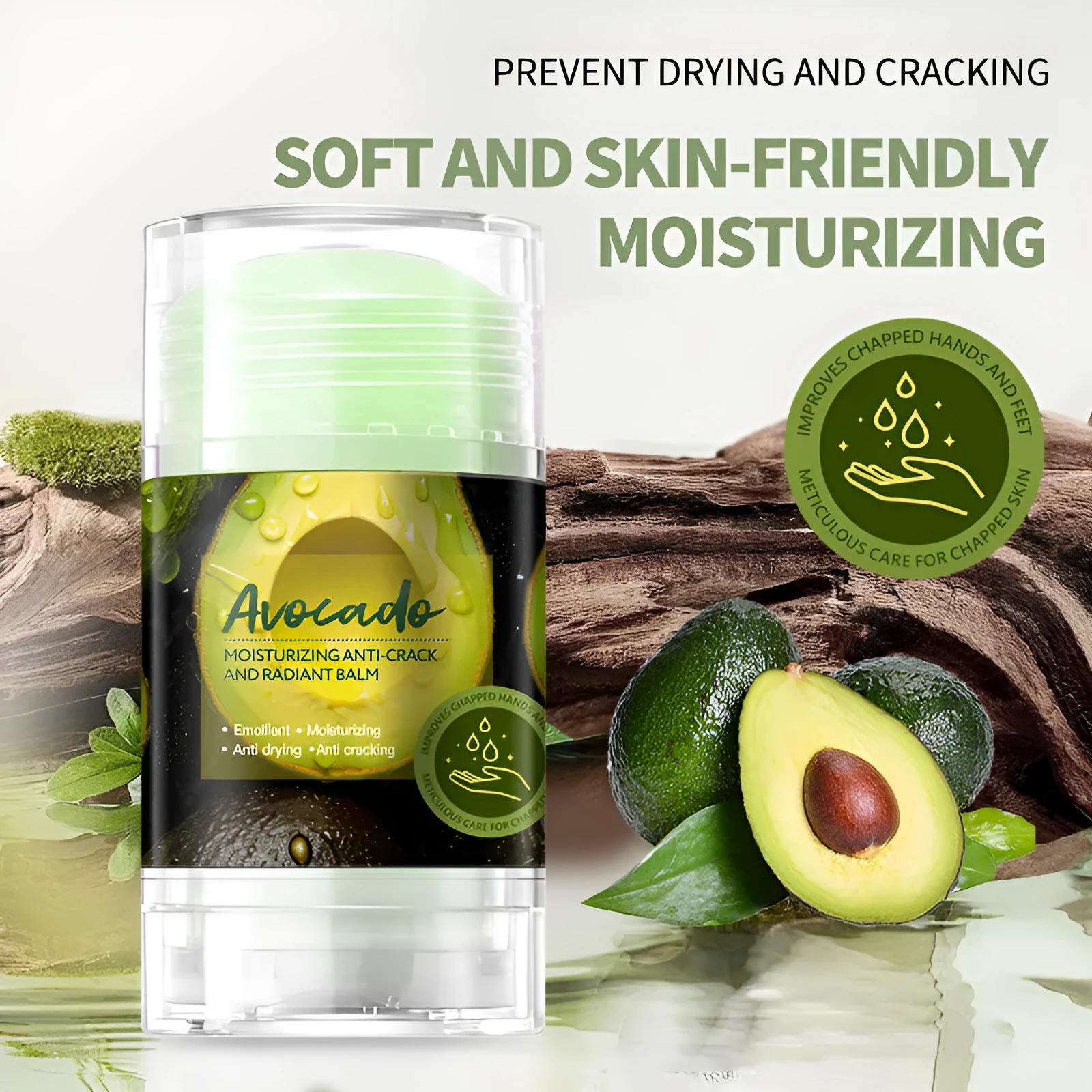 40g tube of moisturising anti-chapping cream for hands and feet, universal skin type, available in English Avocado and other colours