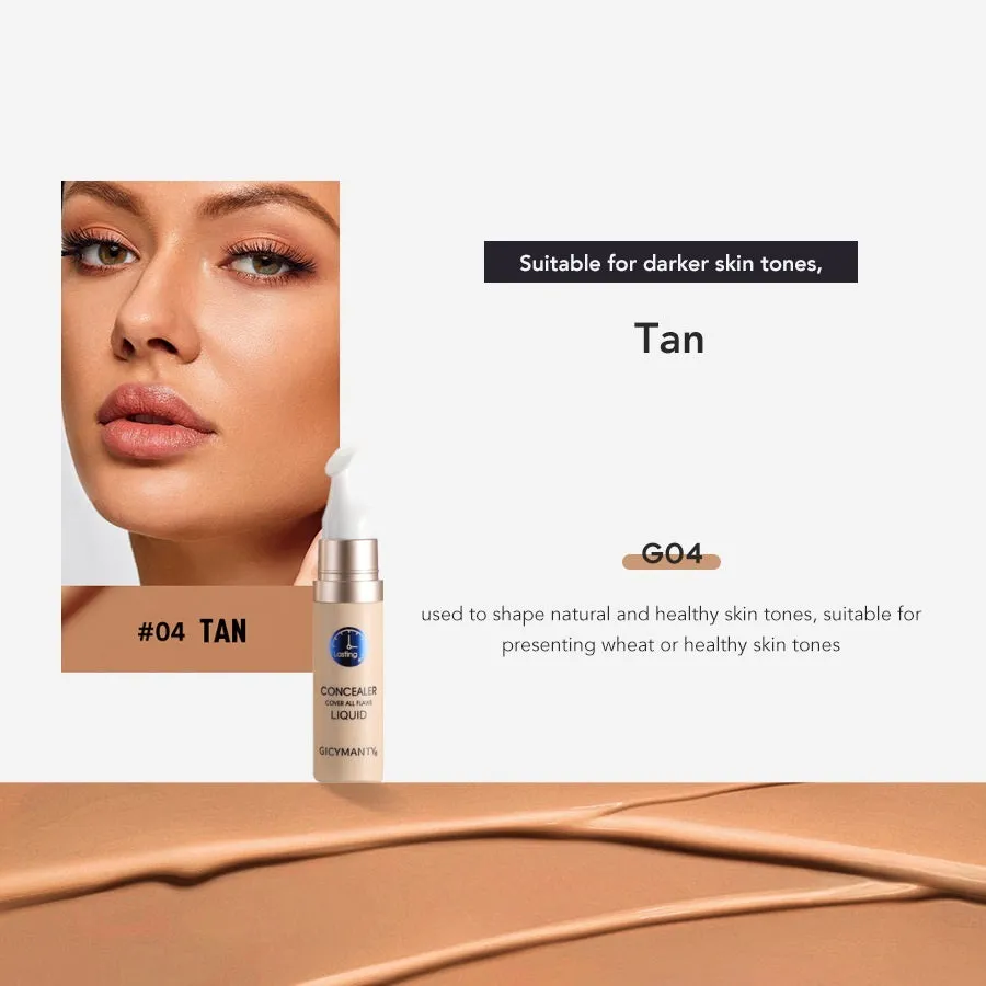 Matte moisturising liquid concealer for acne marks and freckles in 6 colour options