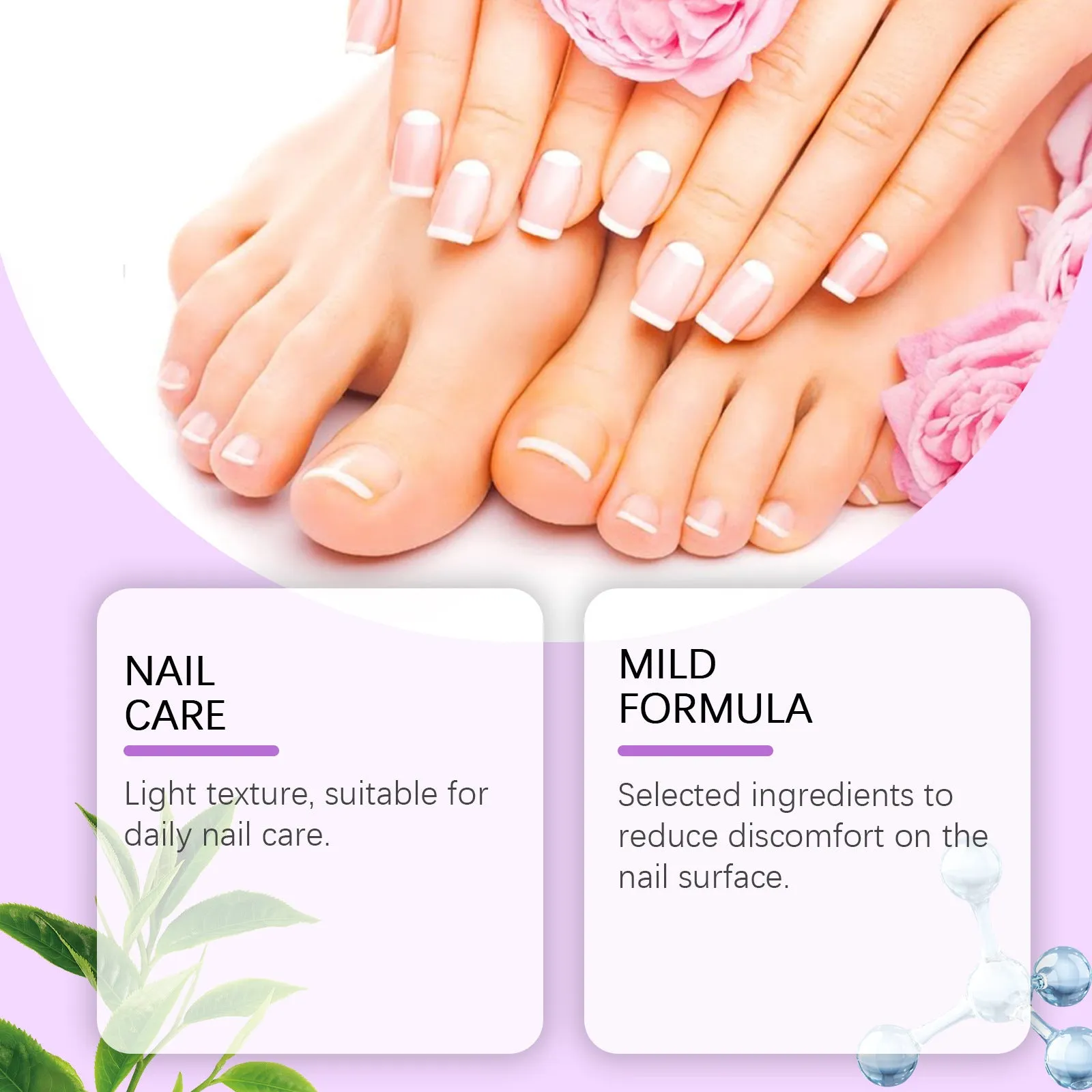 30ml nail care solution bottle with ginger and tea tree active ingredients for daily nail treatment