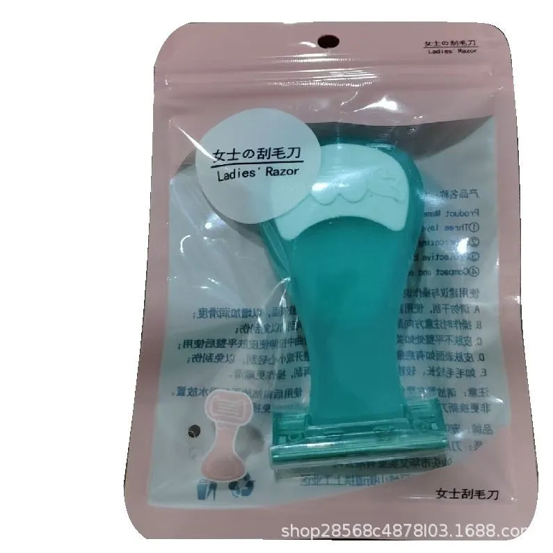 Women's manual lady shaver in pink nude style for armpit leg and private parts hair removal
