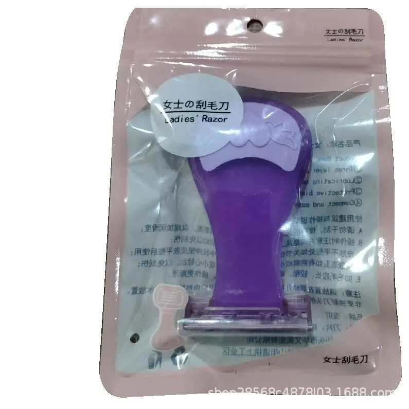 Women's manual lady shaver in pink nude style for armpit leg and private parts hair removal