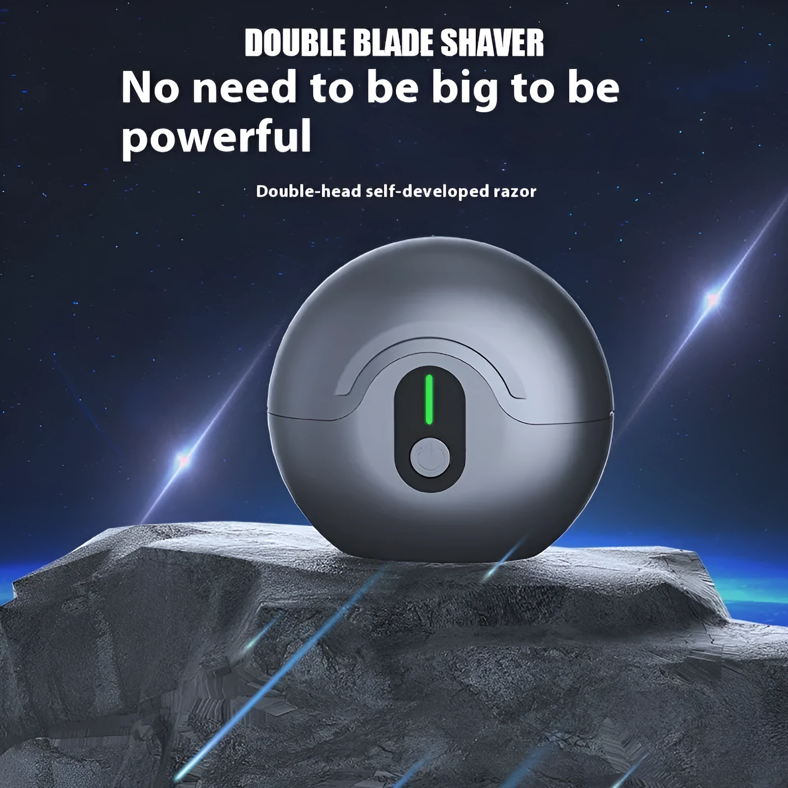 Black and grey portable waterproof magnetic shaver with brushless motor and removable cutter head