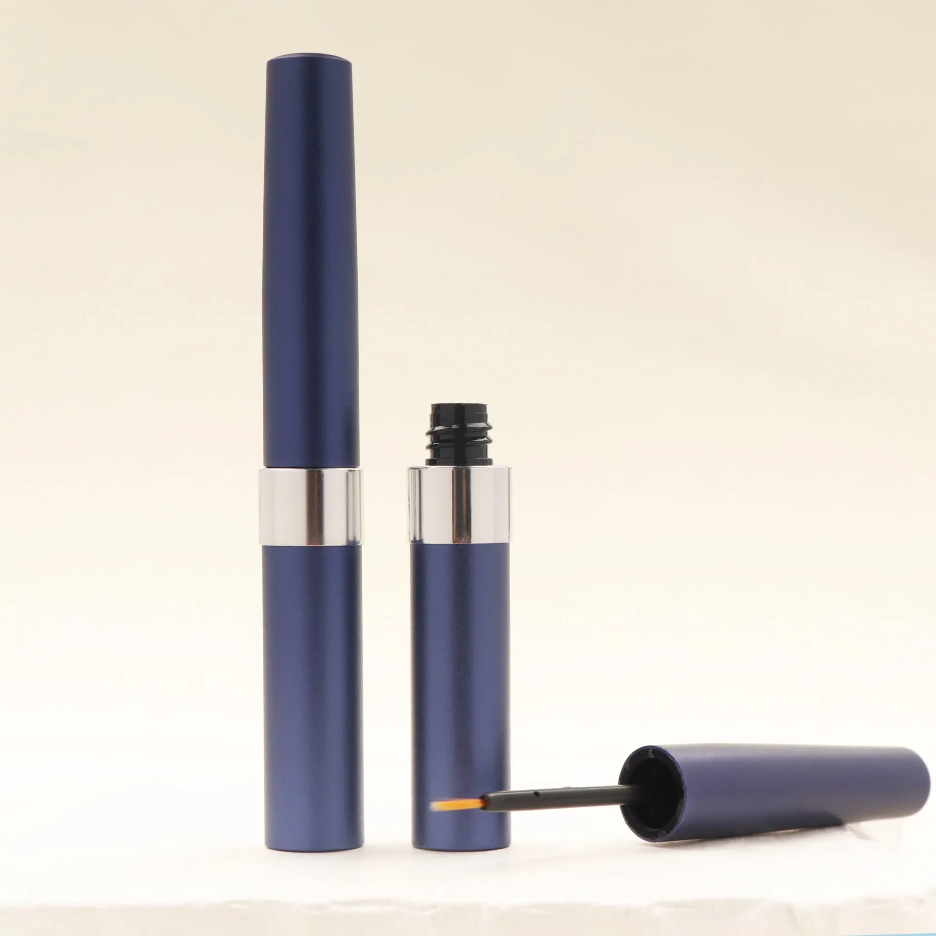 5ml aluminium PP eyeliner bottle for eyelash growth solution in black finish with cap