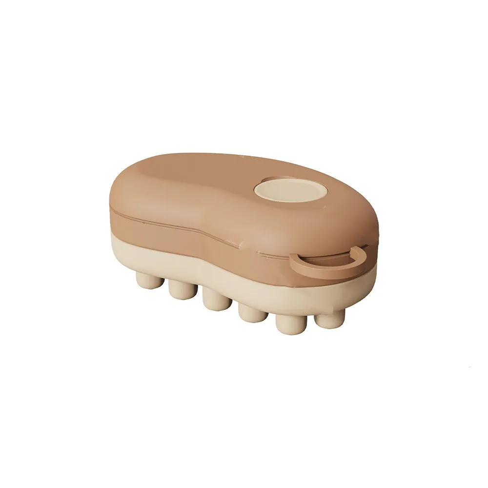 Silicone head therapy ice compress massage comb in black and blue with 125ml capacity
