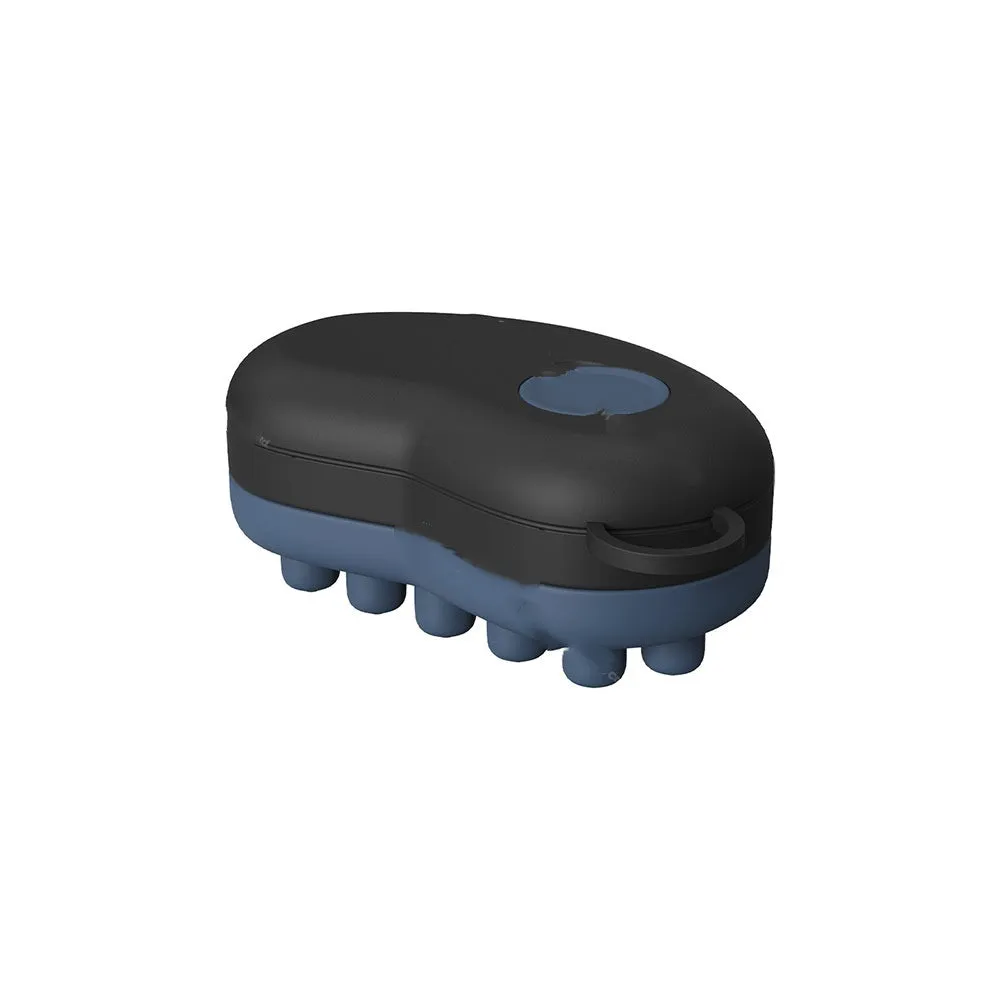 Silicone head therapy ice compress massage comb in black and blue with 125ml capacity