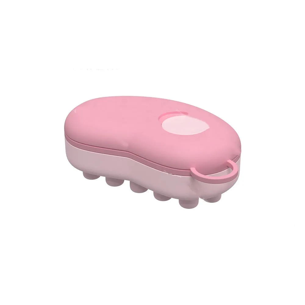 Silicone head therapy ice compress massage comb in black and blue with 125ml capacity