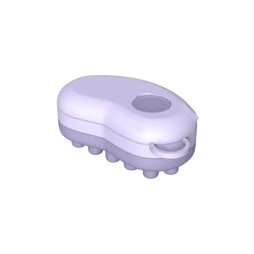 Silicone head therapy ice compress massage comb in black and blue with 125ml capacity