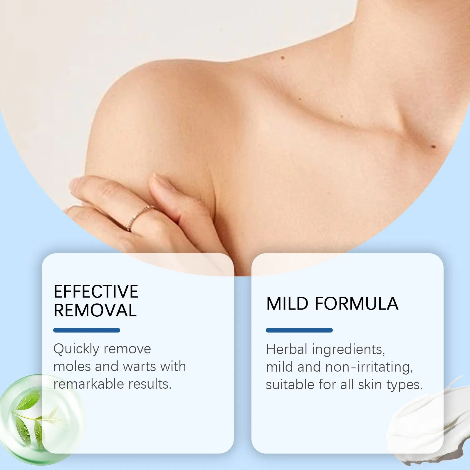 Moisturizing body skin cool neck cream 20g tube with honeysuckle and mint extracts