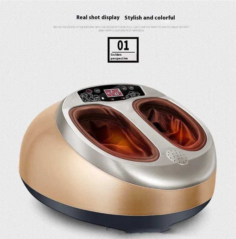 Elderly infrared electric foot massager with remote control in Champagne Gold, 45x37x26cm