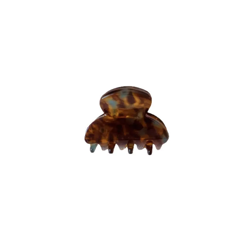 Mini acetate jaw clip hairpin in Amber colour for women back head use
