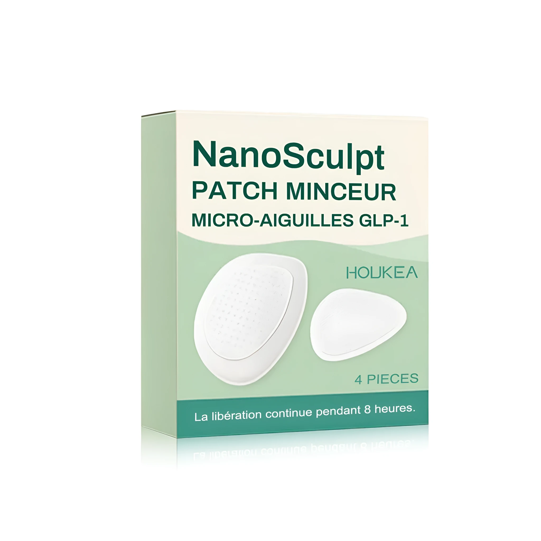 Nanosculpt microneedle patch with GLP-1 and botanicals in foil packaging