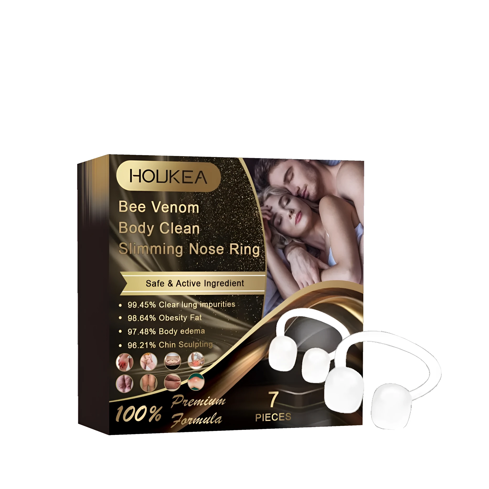 Herbal nose soothing care ring pack of 7 pieces with menthol and botanical ingredients