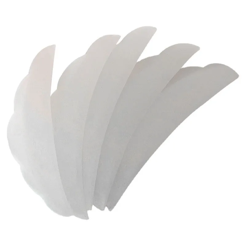 Silicone gasket pads for hot eyelash grafting, 5 pairs in white, sunflower edge design