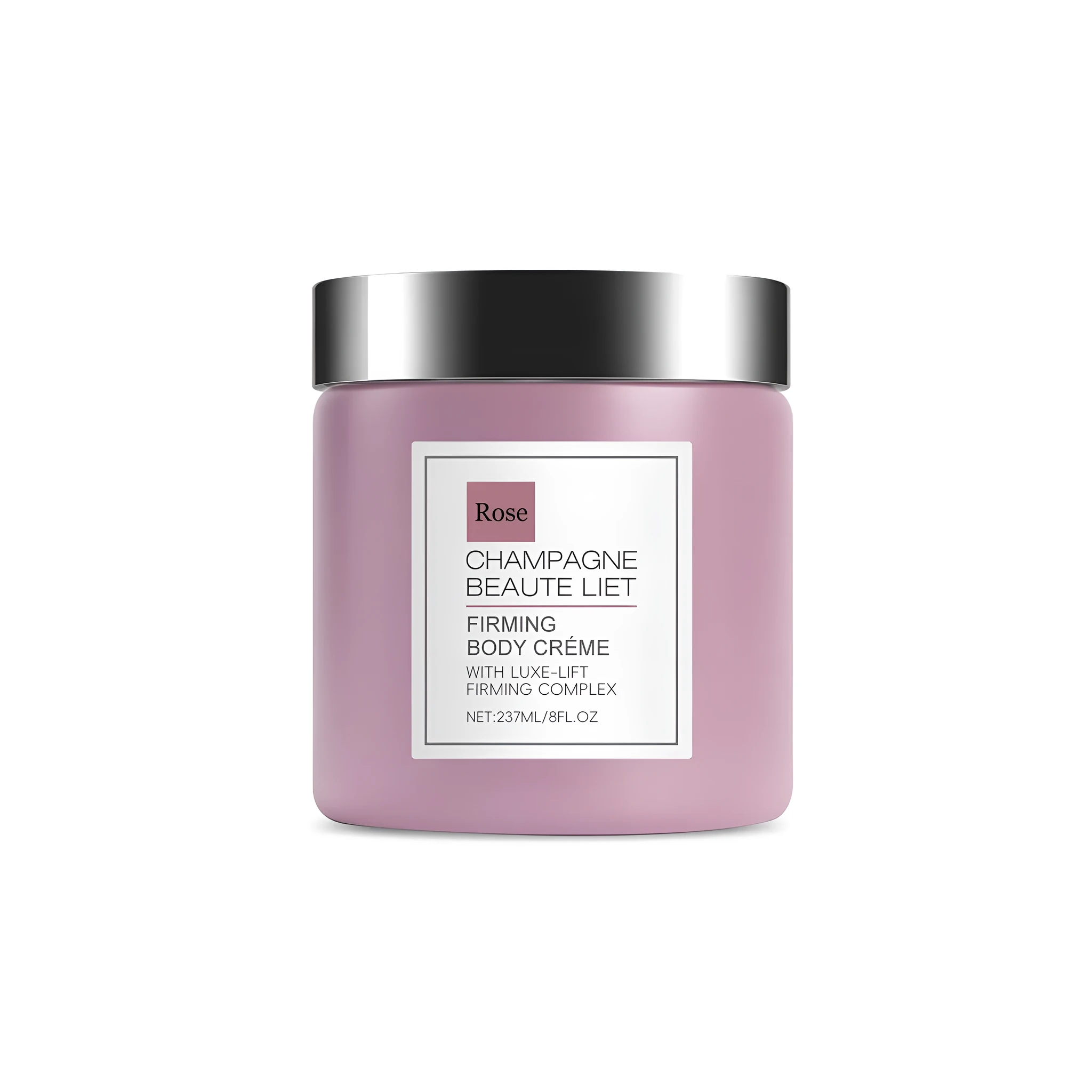 Firming Body Creme Rose 200ml tube with hyaluronic acid and grape seed oil moisturising skin care product