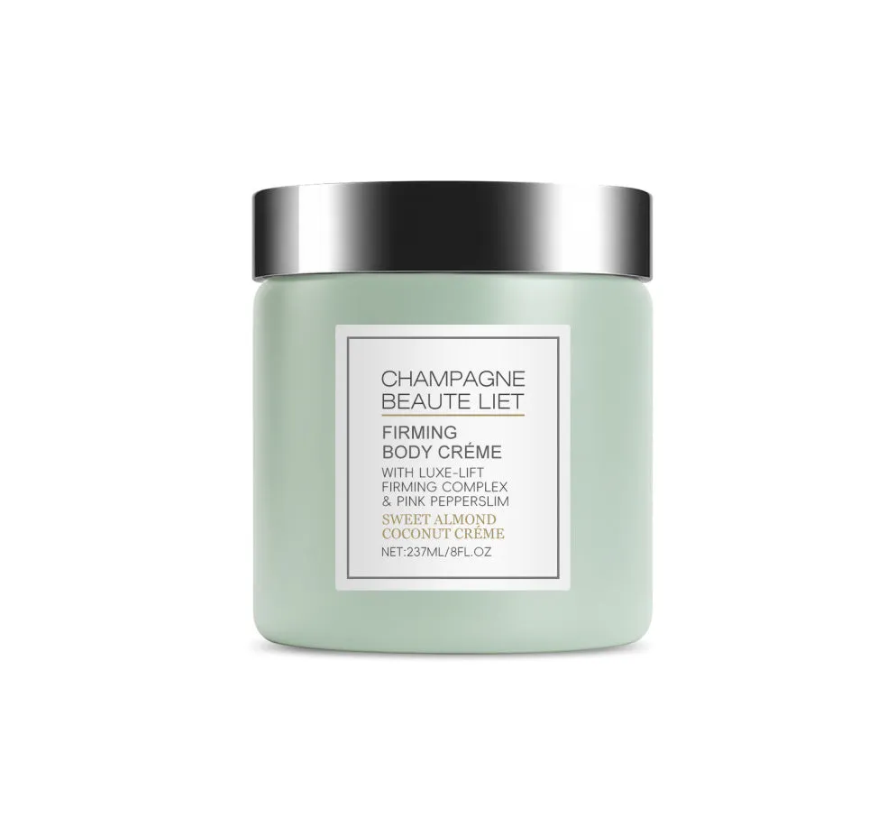 Firming Body Creme Rose 200ml tube with hyaluronic acid and grape seed oil moisturising skin care product