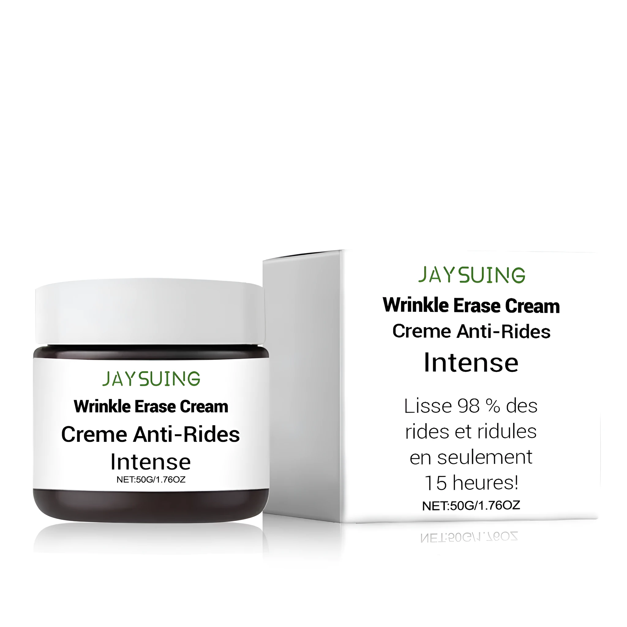Crème Anti-Rides Intense 50g anti-wrinkle face cream jar with hyaluronic acid