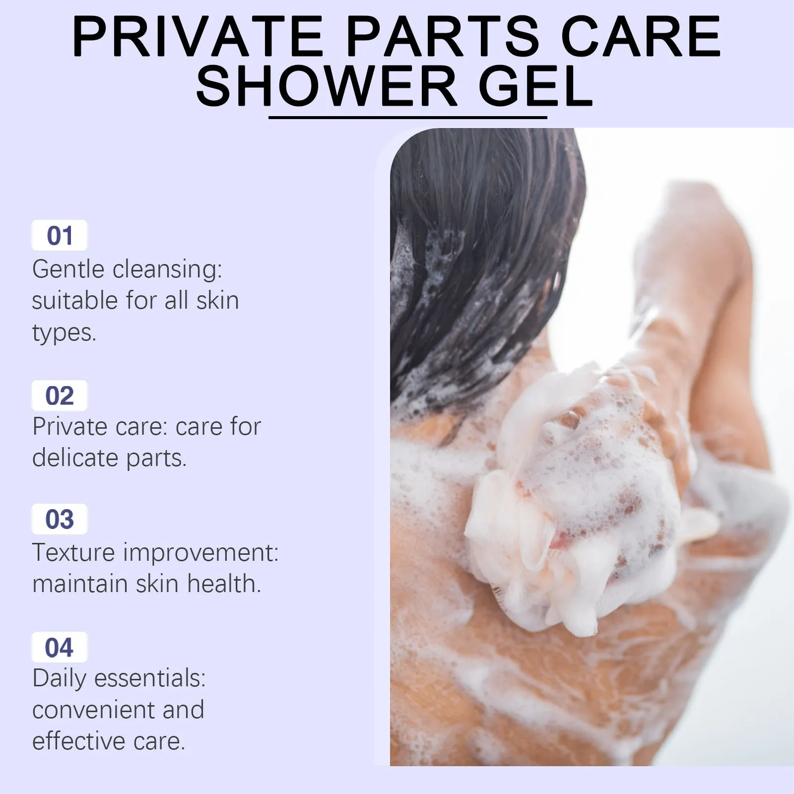 Private Parts Care Shower Gel 100ml bottle with salicylic acid for intimate feminine hygiene