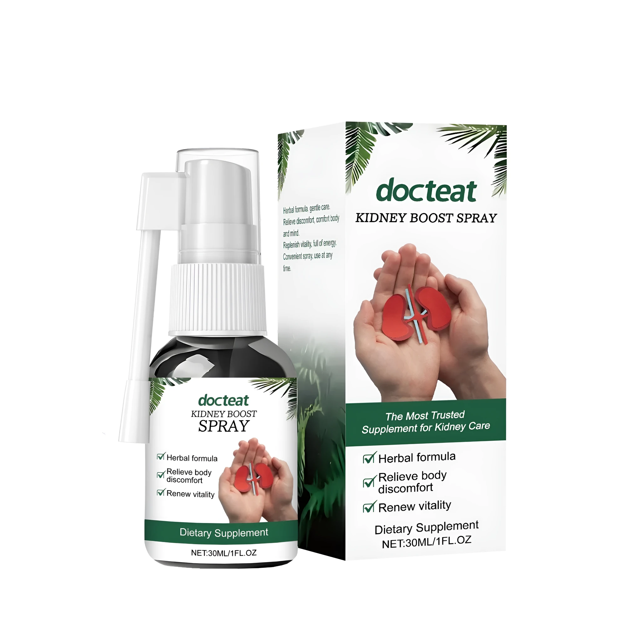 Healthy Detoxification Spray 30ml bottle with Saussurea involucrata, Capparis spinosa and mint leaf extract