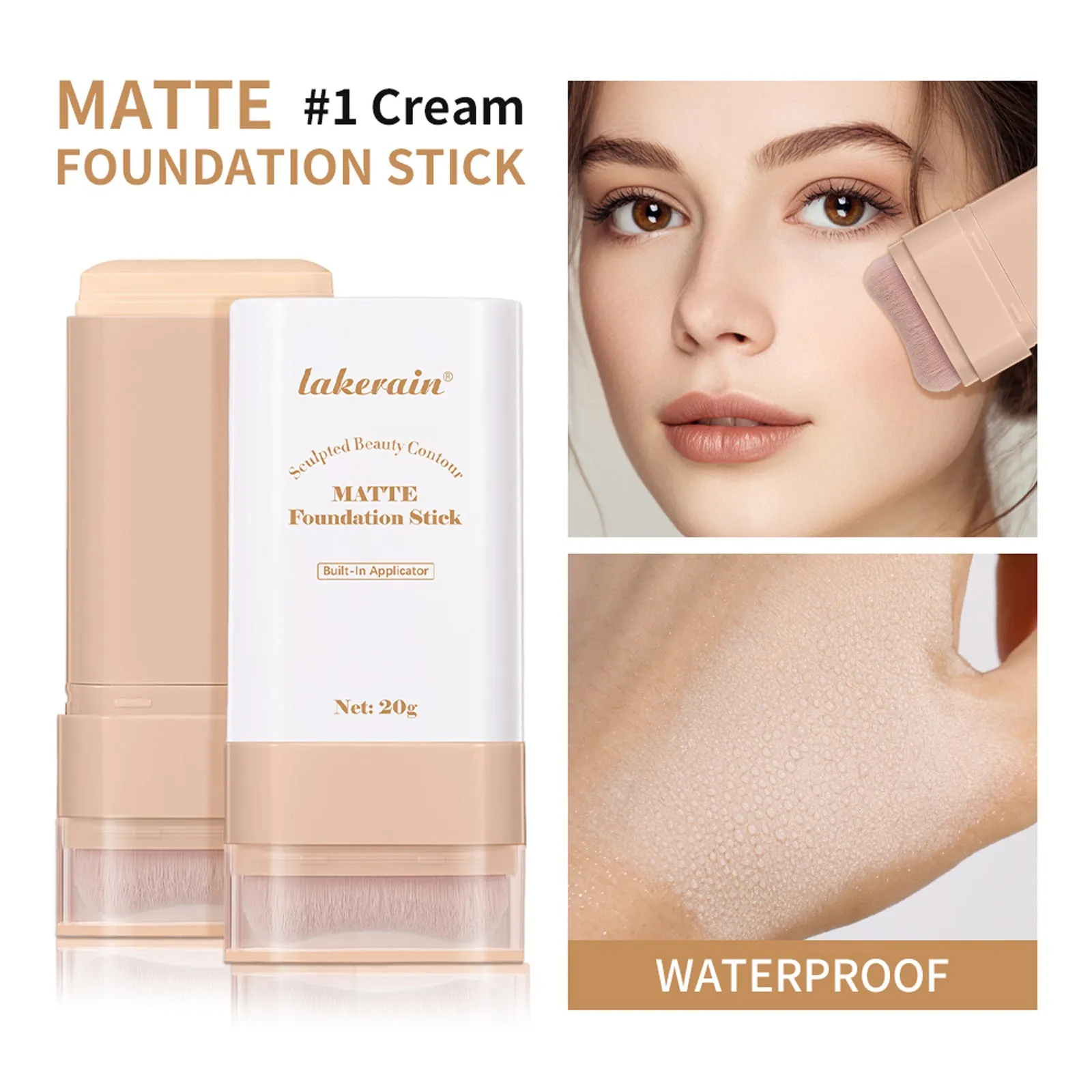 Eraser Stick Foundation Natural Nude Feel 20g buildable coverage stick for universal skin types