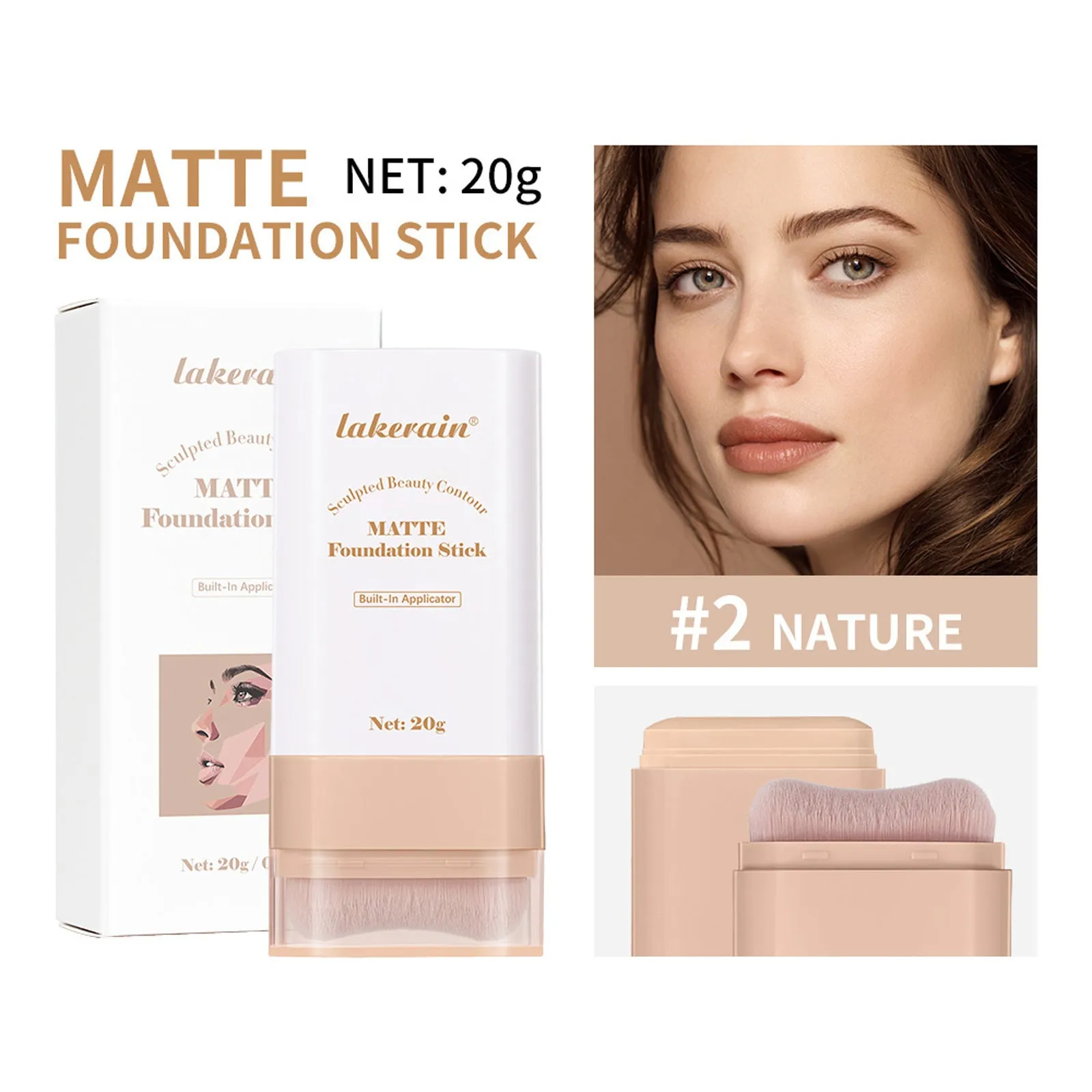 Eraser Stick Foundation Natural Nude Feel 20g buildable coverage stick for universal skin types