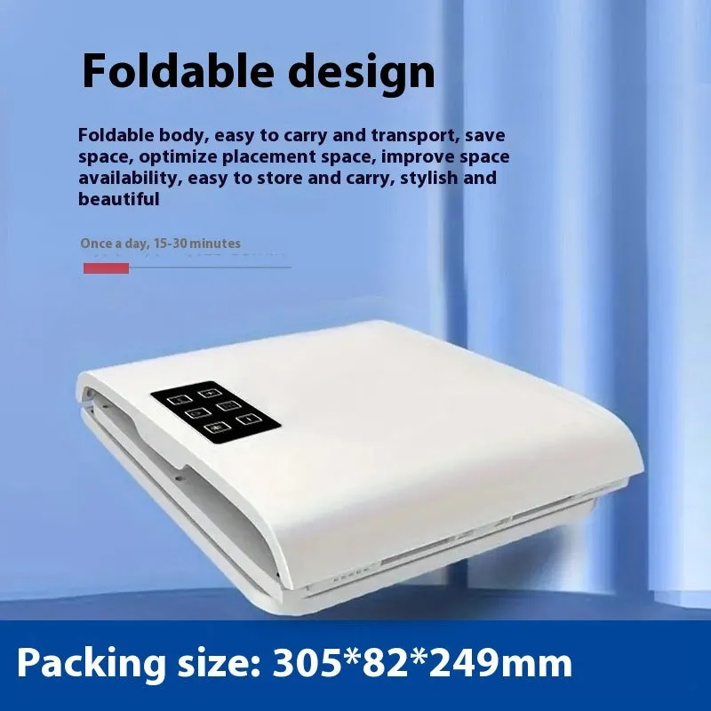 White plastic beauty instrument with red and blue light lamps and cold spray nozzle, 32x9.5x27cm