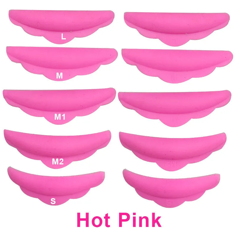 Silicone gasket set for eyelash planting false eyelash aid tool blue green pink rose red transparent