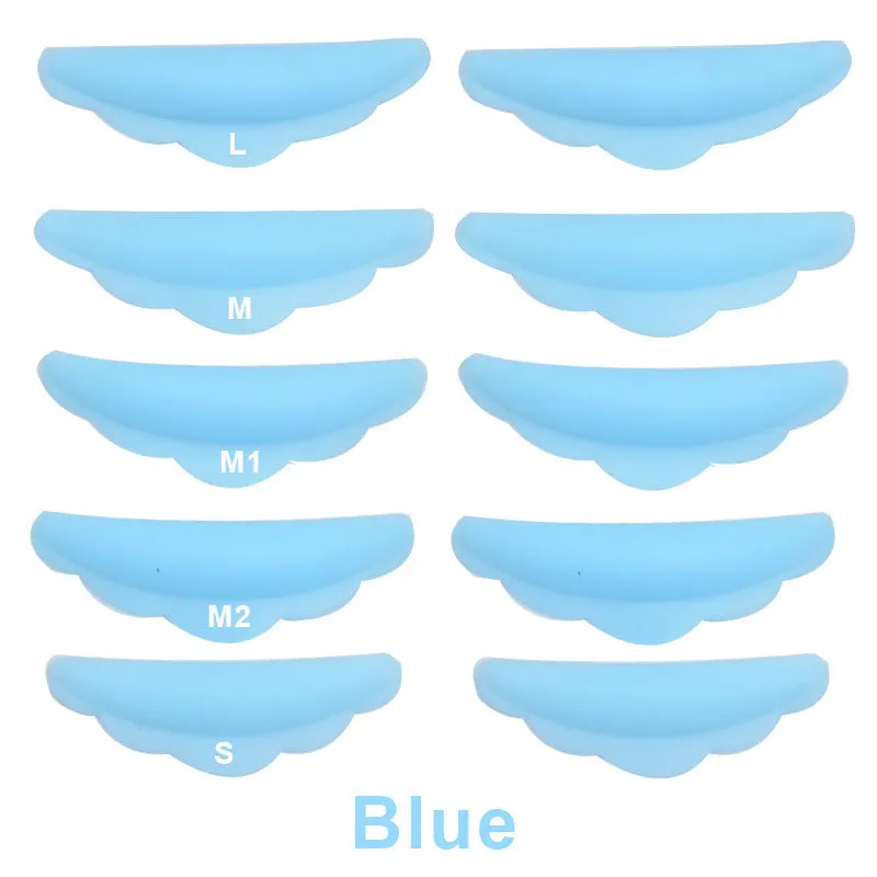 Silicone gasket set for eyelash planting false eyelash aid tool blue green pink rose red transparent