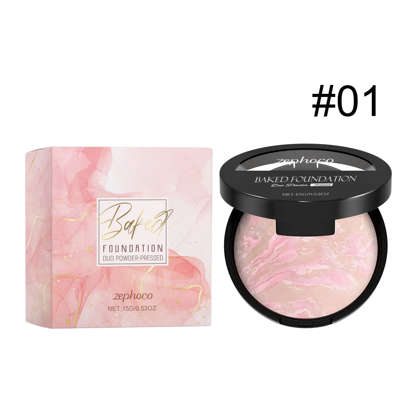 Light thin fit concealer powder 15g in seven colour options #01 to #07 in compact packaging