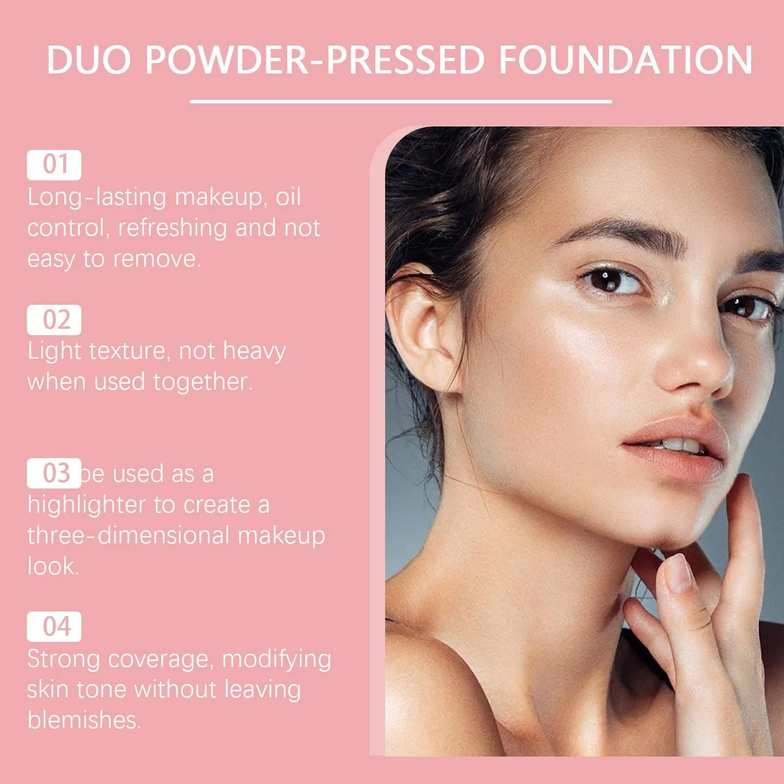 Light thin fit concealer powder 15g in seven colour options #01 to #07 in compact packaging