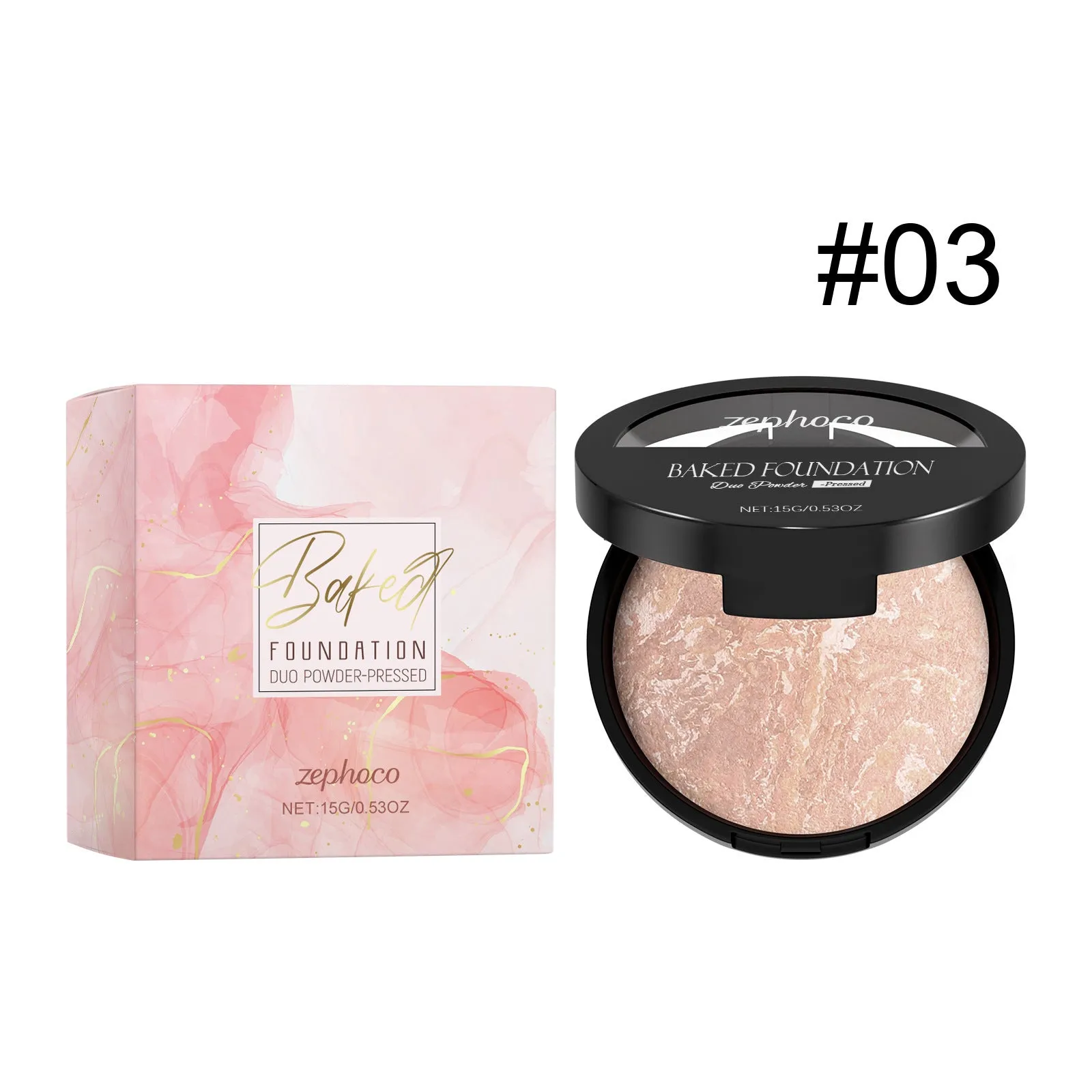 Light thin fit concealer powder 15g in seven colour options #01 to #07 in compact packaging