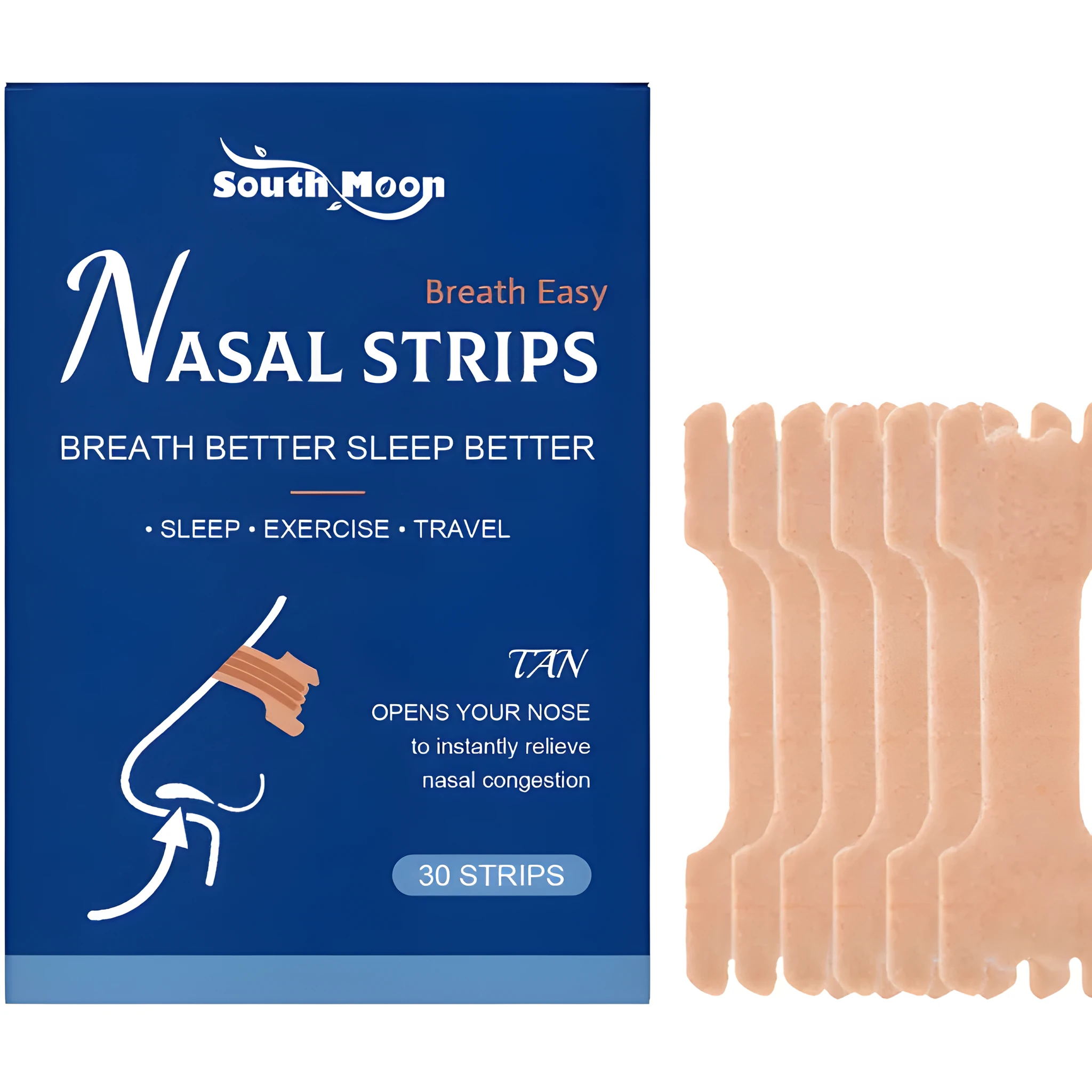 Snoring cessation nasal patch pack of 30 strips with lavender oil for quiet sleep