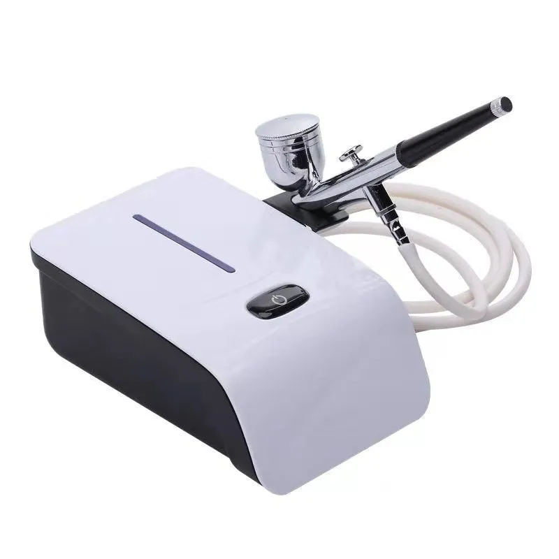 White tattoo model inkjet high pressure oxygen injection skin spray suit with 5-gear vibration for beauty salon