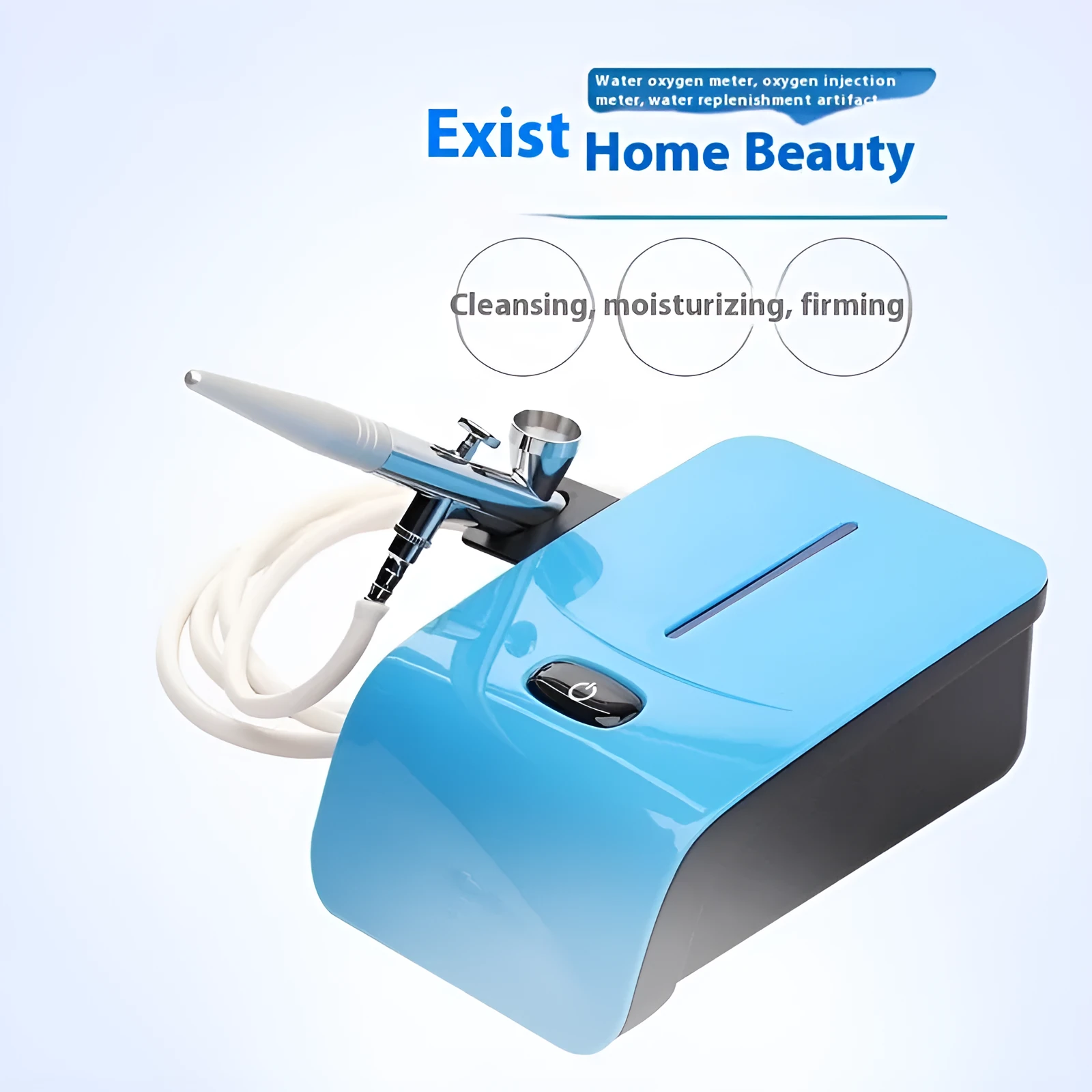 White tattoo model inkjet high pressure oxygen injection skin spray suit with 5-gear vibration for beauty salon