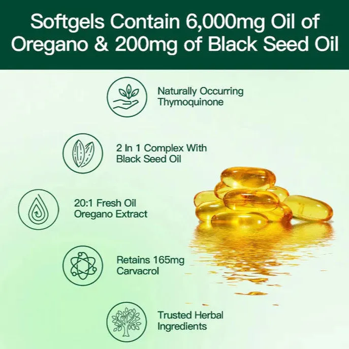 Oregano Oil Capsules butter soft capsules 300 tablets pack body care supplement