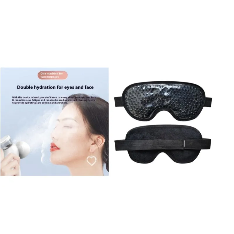 White portable electronic eye device with USB charging port and eye mask attachment