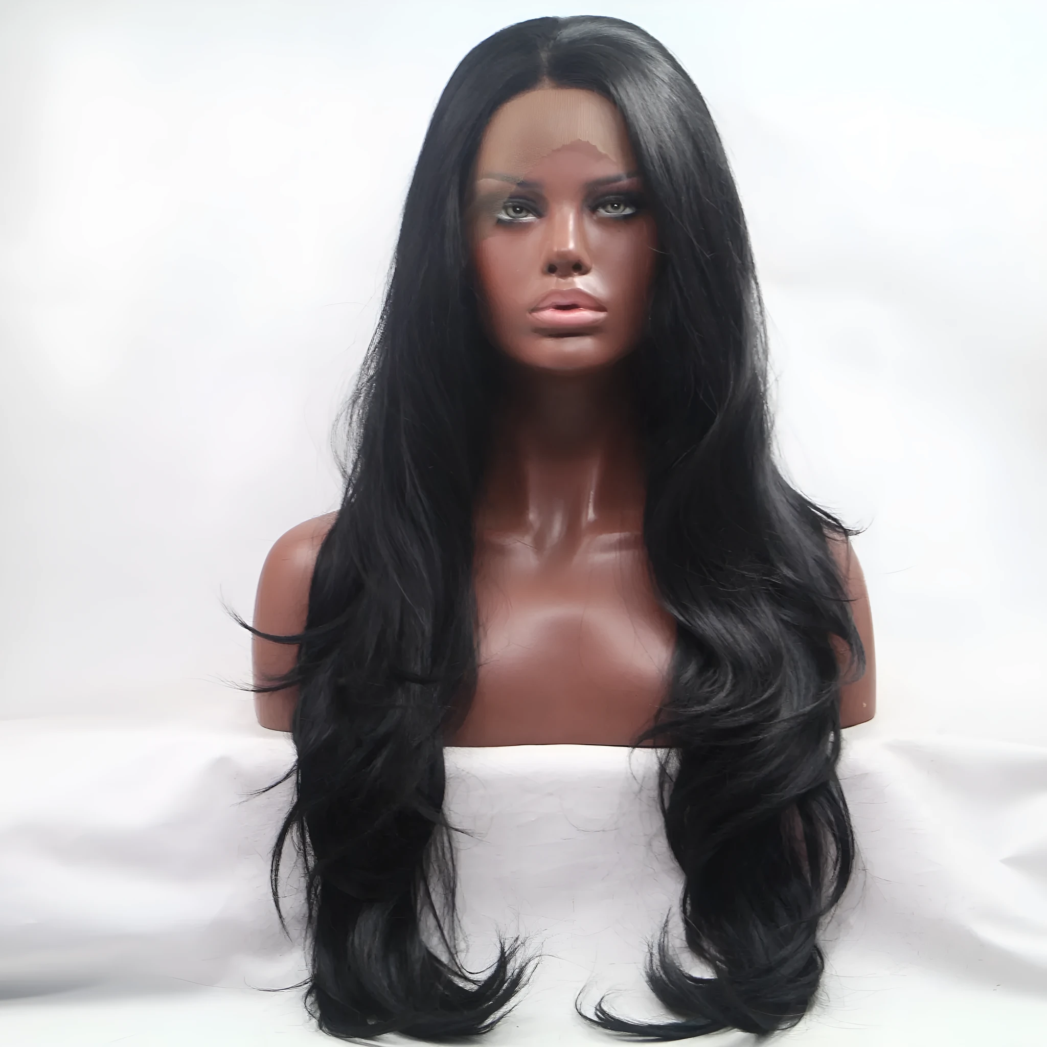 Long curly high temperature wire wig headgear in picture colour for general use