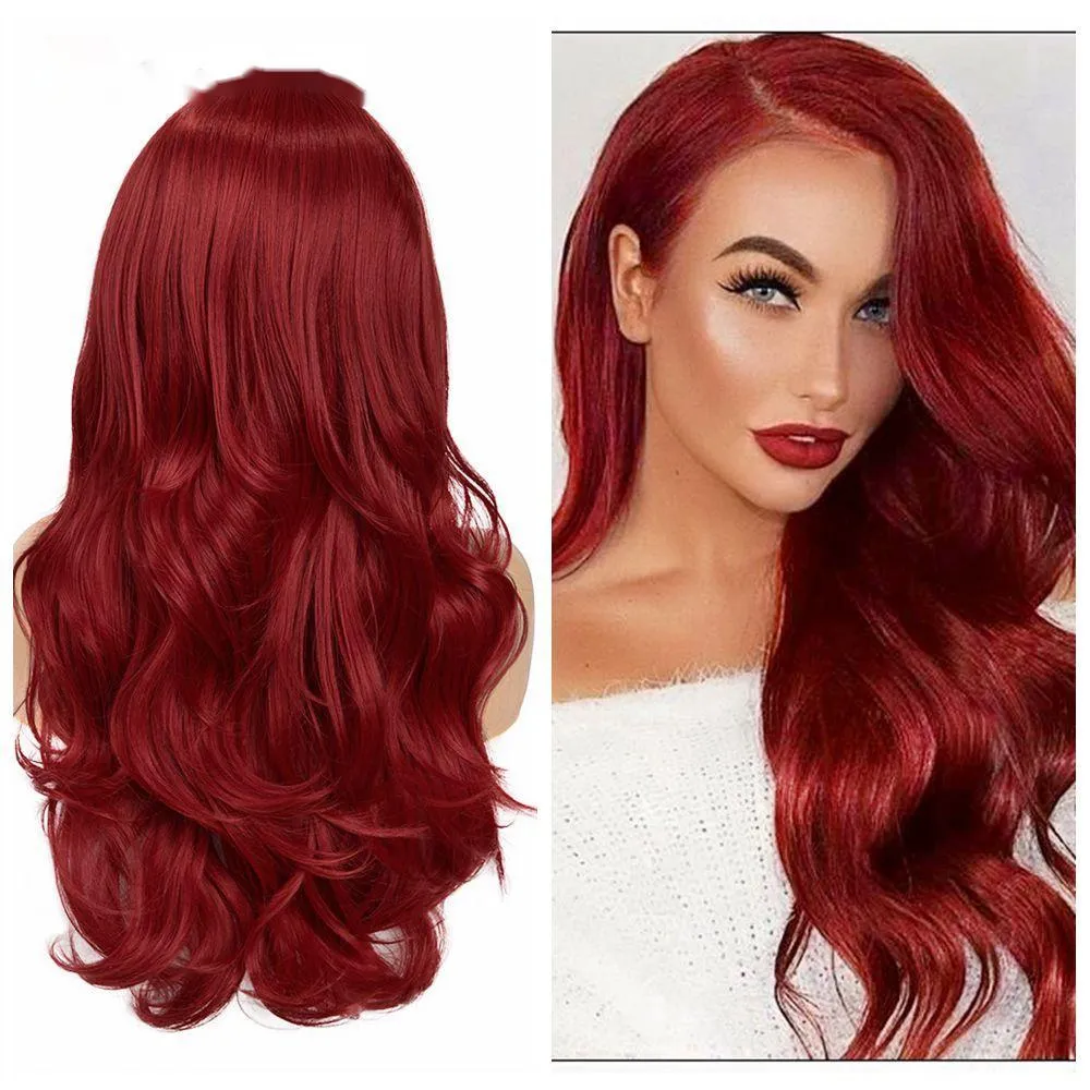 Long curly high temperature wire wig headgear in picture colour for general use