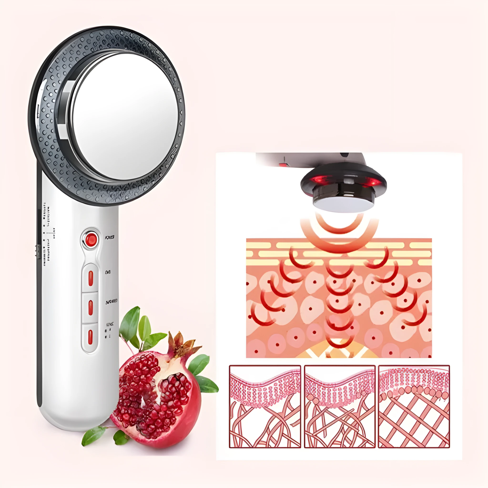 3-in-1 slimming massager with EMS infrared ultrasonic technology, portable device for body and face