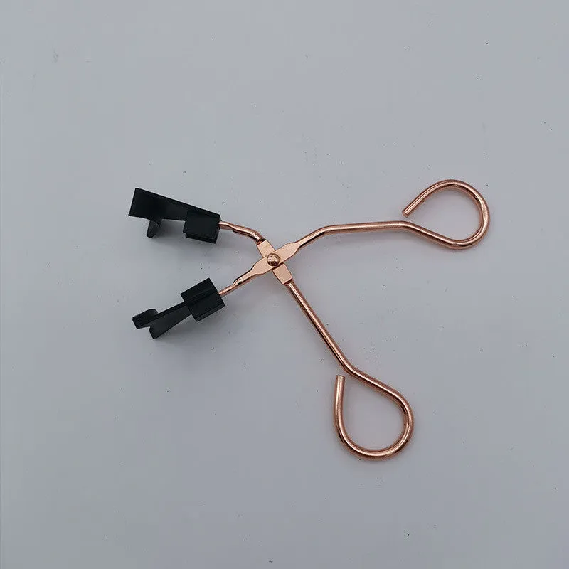 Magnetic false eyelashes in black with hard magnetic material and quantum clip on pink folding box