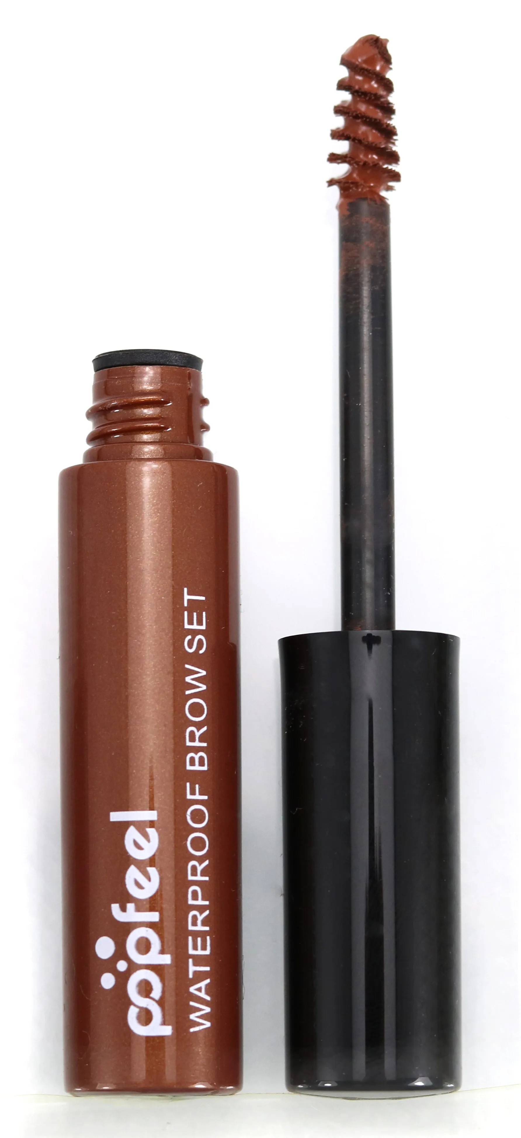 POPFEEL eyebrow dye cream kit with applicator brush and four colour option labels No.1 No.2 No.3 No.4