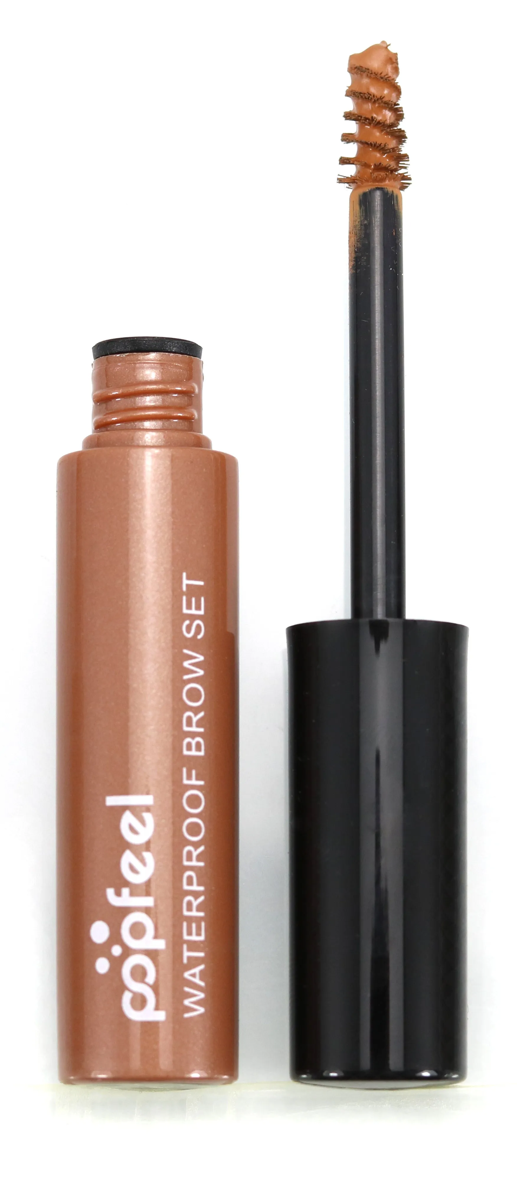 POPFEEL eyebrow dye cream kit with applicator brush and four colour option labels No.1 No.2 No.3 No.4