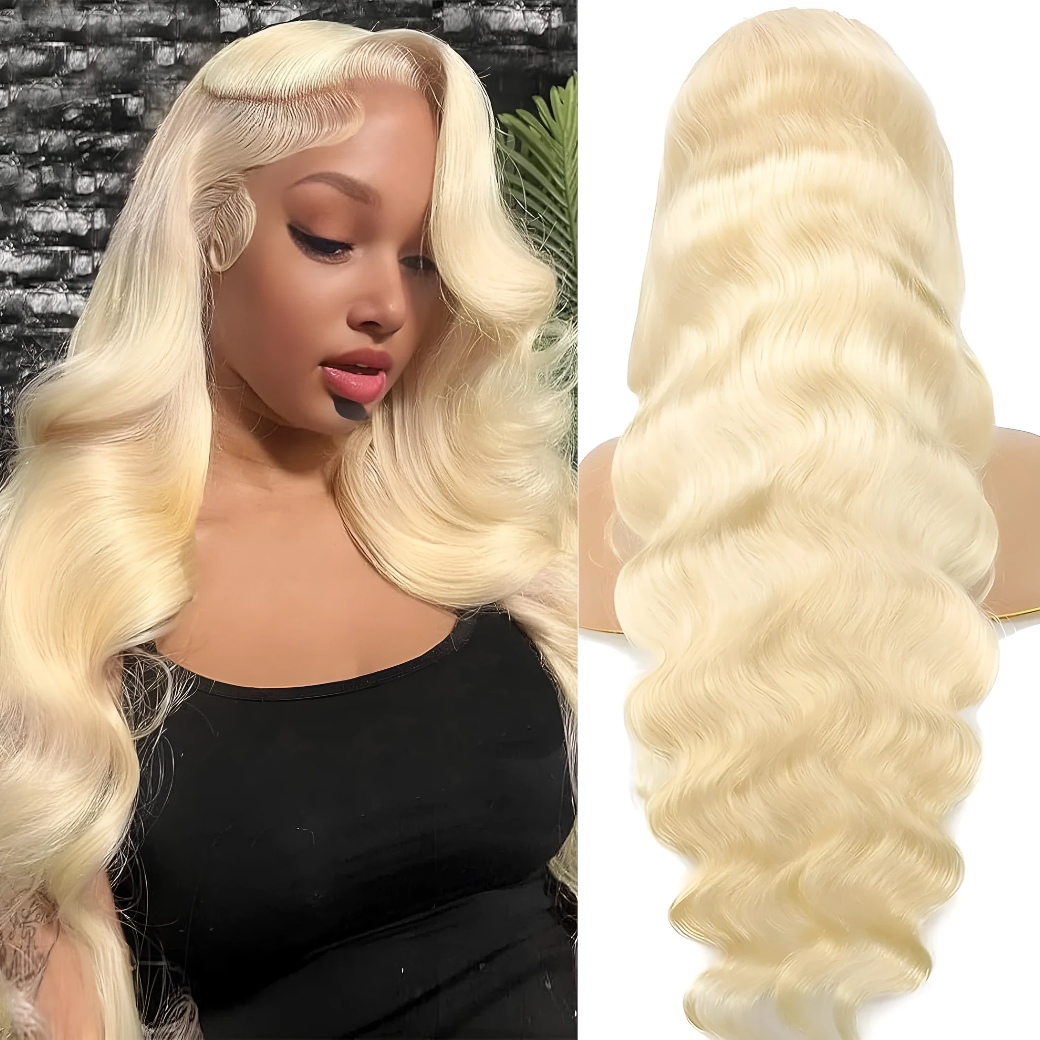 Women's synthetic front lace wig with medium-long curly hair in M1 539 613 colour.
