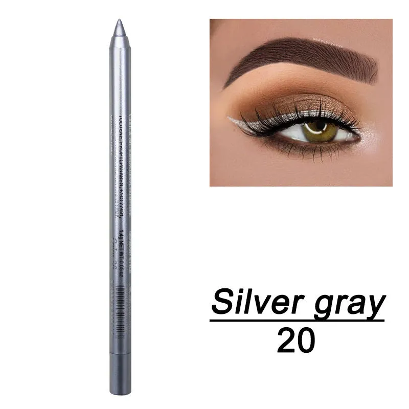 Dual use gel eyeliner pen waterproof sweat proof in 14 colours including black and espresso