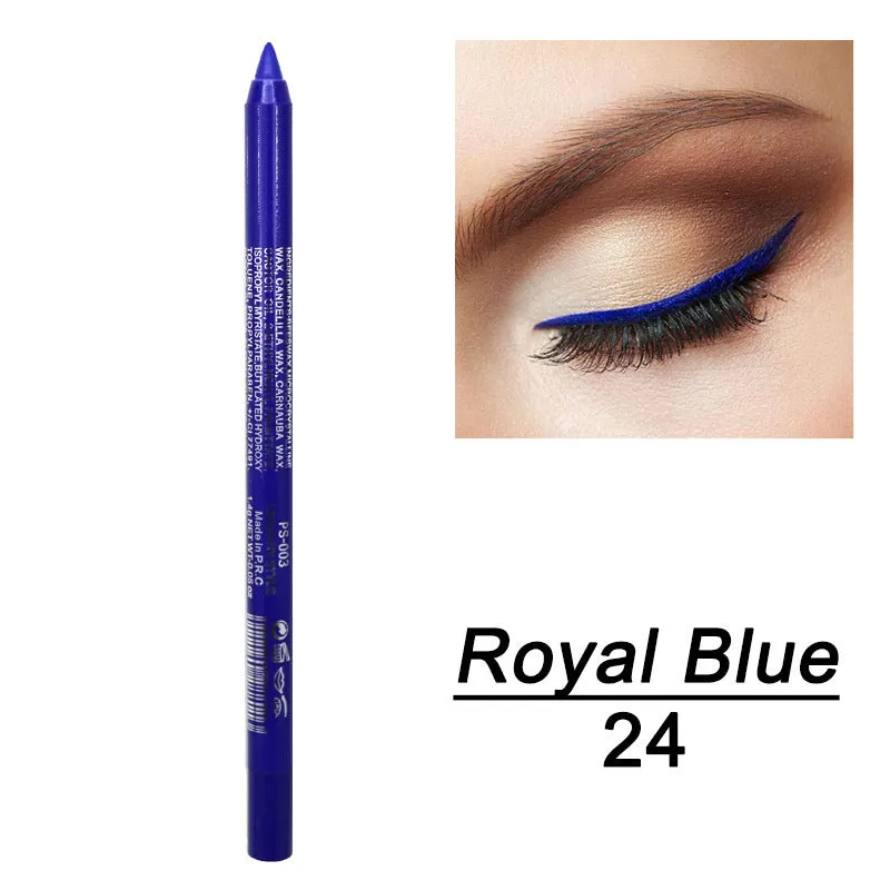 Dual use gel eyeliner pen waterproof sweat proof in 14 colours including black and espresso