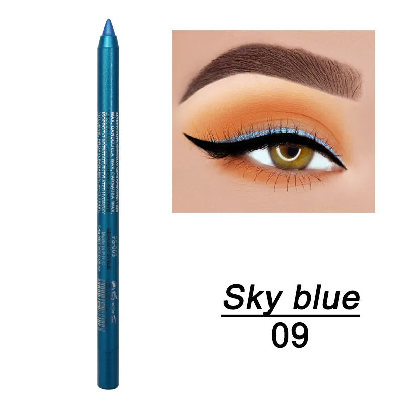 Dual use gel eyeliner pen waterproof sweat proof in 14 colours including black and espresso