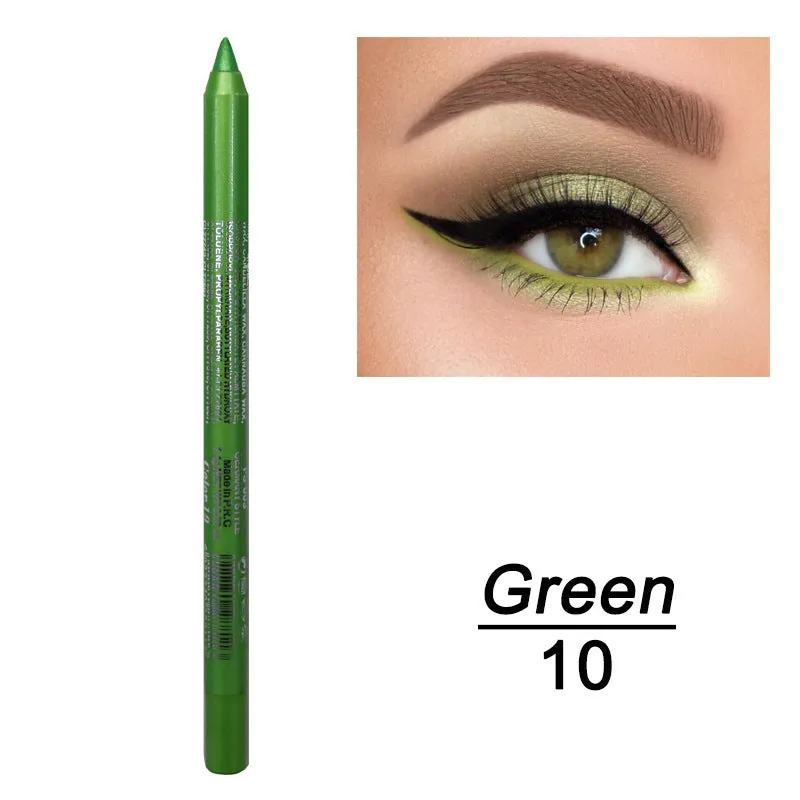 Dual use gel eyeliner pen waterproof sweat proof in 14 colours including black and espresso