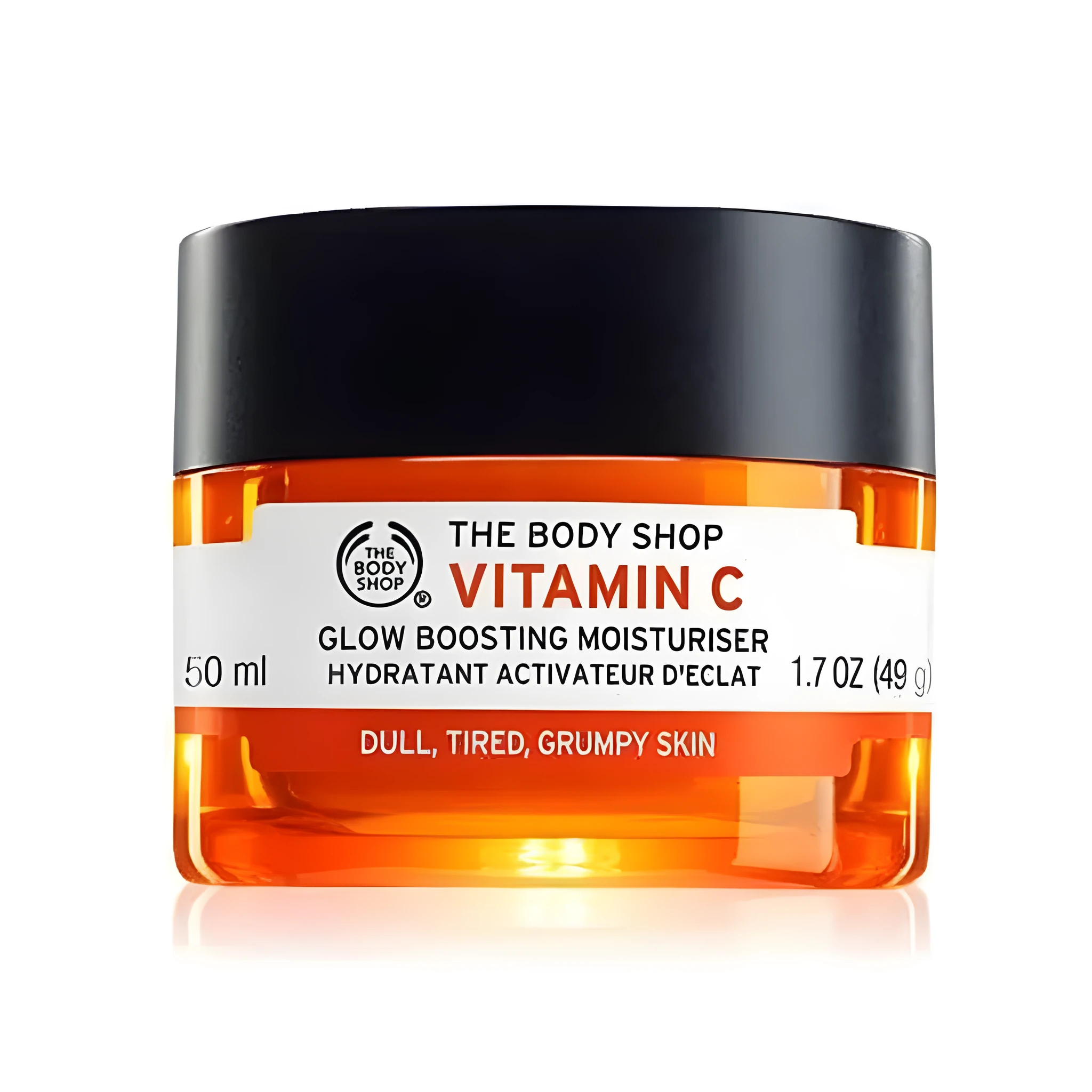 Vitamin C Whitening Moisturising Gel with Camo Aloe and Sesame Oil in 50g cream container