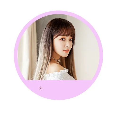 Long straight chemical fibre wig with black top net in pink purple three-colour gradient