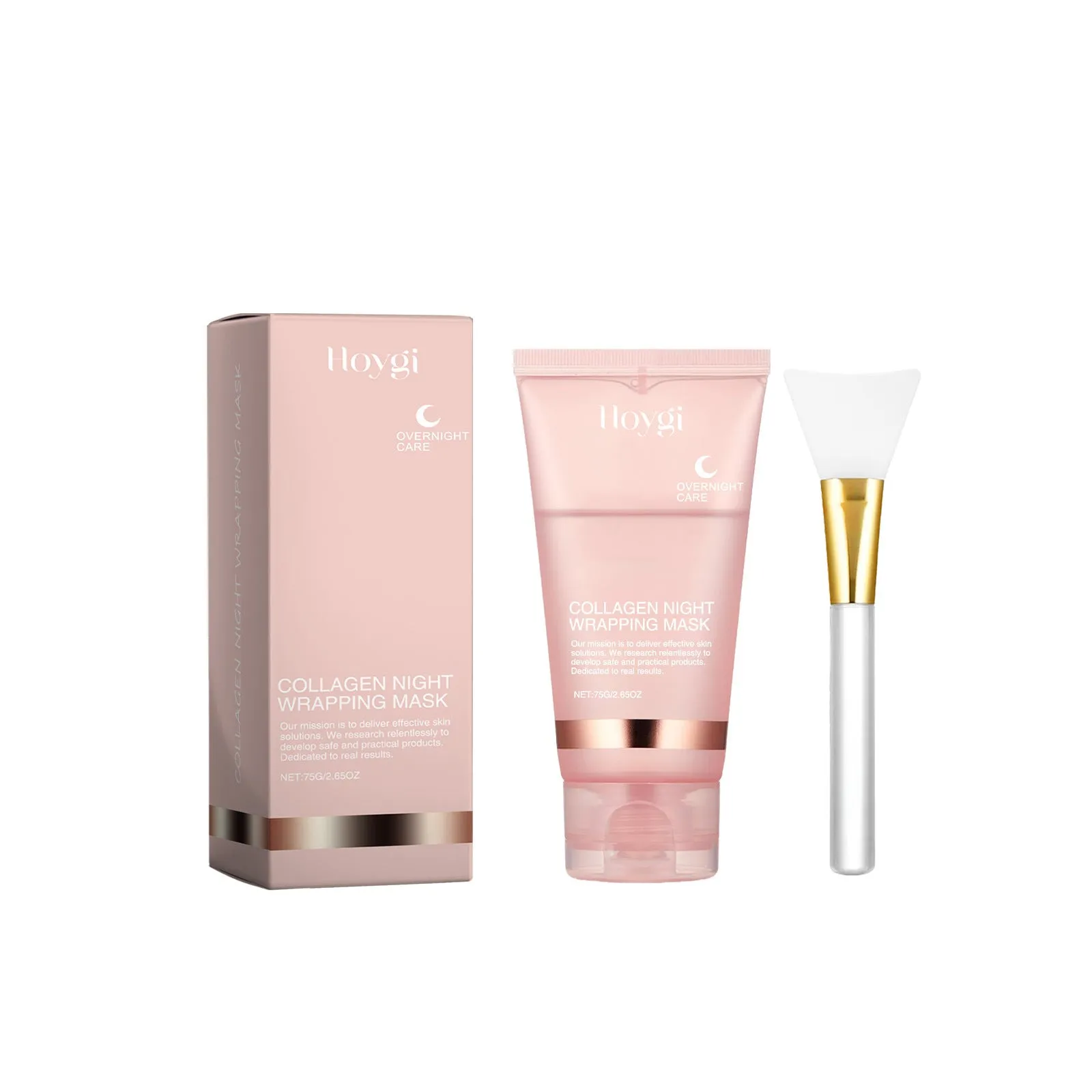 Collagen tearing mask with brush 75g for facial cleansing and moisturising in a white tube